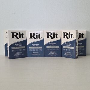 Lot Of 9 Boxes Rit Denim Blue All Purpose Fabric Dye